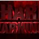 Title card with red 3D text reading ‘Shark Warning!’ with blood effects on a black background